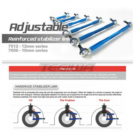 Hardrace Adjustable Front Drop Links - Golf MK7 Cupra 5F - Area