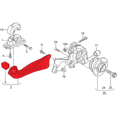 Verkline Spherical Adjustable Trailing Arms - Golf MK7 Cupra 5F