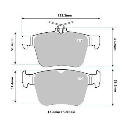 PBS Procomp R - Rear Pad Golf 7/7.5/Cupra LOW BITE